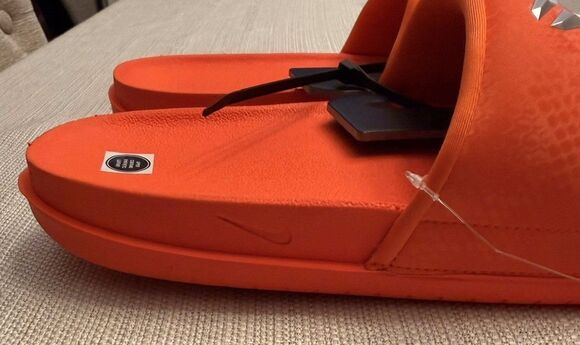Nike Kobe Offcourt Slide Safety Orange Silver Mens 11 New